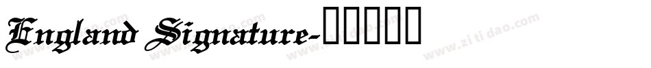 England Signature字体转换